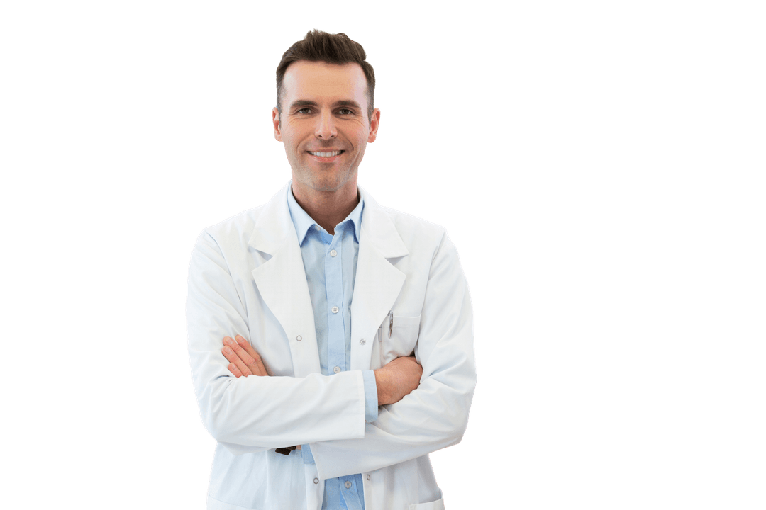 Dermatholoog in een witte jas